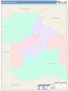Judith Basin County, MT Digital Map Color Cast Style